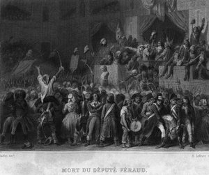 وفاة النائب جان فيرود (أو Ferraud: 1764-1795) - في "" Revolution francaise "" بقلم تيير بواسطة المدرسة الفرنسية