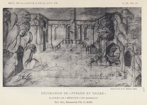 Decoration De Pyrame Et Thisbe (litho) بواسطة المدرسة الفرنسية
