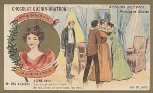 دلفين جاي زوجة جيراردان (1804-1855) ، كاتب وصحفي فرنسي ، مؤلف كتاب "La joie fait peur" ، كوميديا في فصل واحد ونثر (1855) بواسطة المدرسة الفرنسية