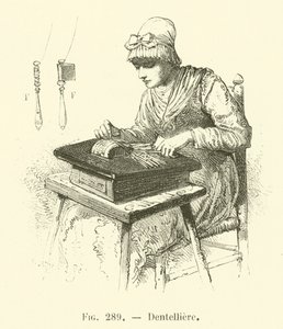 Lacemaker (نقش) بواسطة المدرسة الفرنسية