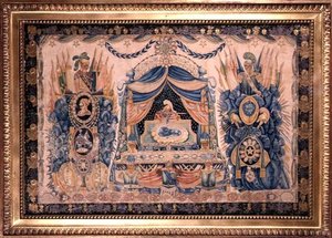 تصميم لنصب تذكاري عسكري نابليون مع جوائز ، حوالي 1830 (ألوان مائية على ورق) بواسطة المدرسة الفرنسية