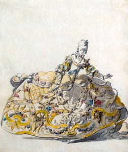 تصميم لثوب السيدات ، 1780s بواسطة المدرسة الفرنسية