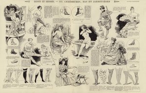 Dessus et dessous, Chaussures, bas et jarretieres (engraving) بواسطة المدرسة الفرنسية