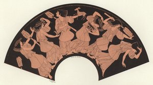 Detail of Greek pottery (colour litho) بواسطة المدرسة الفرنسية