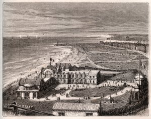دييب - نورماندي - نقش في "فرنسا اللامعة: الجغرافيا والتاريخ والإدارة الإحصائية" بواسطة V.A. Malt-Brown. 1884 بواسطة المدرسة الفرنسية
