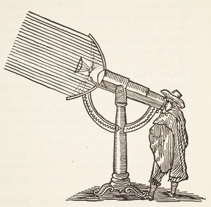 تلسكوب ديوبتر ، نسخة من نقش بوريس ميستشيرسكي (ت 1957) ، رسم توضيحي من Histoire of the Nation Française ، Science ، Volumes I & II ، بقلم غابرييل هانوتاو (1853-1944) ، 1924 بواسطة المدرسة الفرنسية