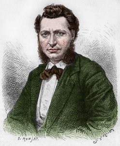 اكتشف كندا: صورة لويس رييل (1844-1885) ، سياسي كندي ومدافع عن شعب ميتيس. نقش من نهاية القرن التاسع عشر في "La nouvelle France" ليوجين جوينين. بواسطة المدرسة الفرنسية