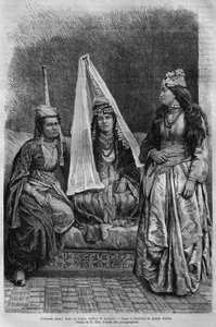 أميرة درزية من سوريا اليوم. رحلات إلى فينيسيا ولبنان وجودي. 1875-1880 من لويس تشارلز إميل لورت ، 1884 (النقش وزن الجسم) بواسطة المدرسة الفرنسية