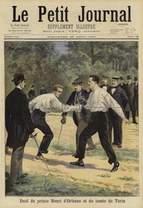 مبارزة بين الأمير هنري من أورليانز وكونت تورينو ، فوسريسون ، فرنسا ، 1897 بواسطة المدرسة الفرنسية