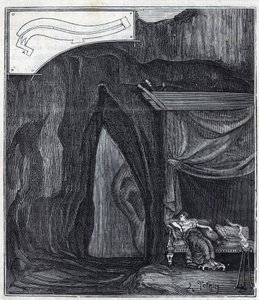 أذن ديونيسيوس - Orecchio di Dionisio (Orecchio di Dionigi) - داخل الكهف المعروف باسم أذن Denys في سيراكيوز - نقش في "" العلوم التي تم إحضارها إلى الجميع - الفيزياء والكيمياء "" بواسطة Alexis Clerc - نهاية القرن التاسع عشر مئة عام. شركة  بواسطة المدرسة الفرنسية