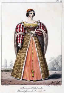 إليونور من النمسا (1498/1558) ، ابنة إسبانيا ، زوجة الملك مانويل من البرتغال والزوجة الثانية لفرنسوا الأول ، ملك فرنسا. بواسطة المدرسة الفرنسية