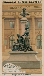 Emile Augier ، كاتب درامي ، 1820-1889 ، Erigee Place de lOdeon بواسطة المدرسة الفرنسية