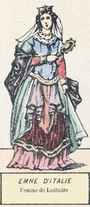 Emne d'Italie ، Femme de Lothaire (نقش ملون) بواسطة المدرسة الفرنسية