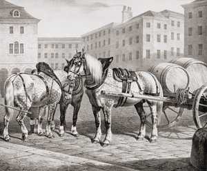 خيول المزرعة الإنجليزية ، 1823 بواسطة المدرسة الفرنسية