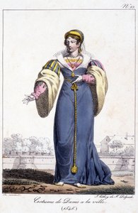 Engraving, lady