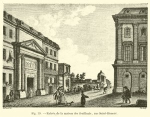 مدخل Maison des Feuillants ، شارع سانت أونوريه بواسطة المدرسة الفرنسية