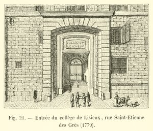 مدخل كلية ليزيو ، شارع سانت اتيان دي جريس ، 1779 بواسطة المدرسة الفرنسية