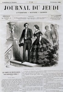 حلقة من مسلسل رواية كونت مونت كريستو (مونتي كريستو) - في “Le Journal du Jeudi” من 14/10/1860 بواسطة المدرسة الفرنسية
