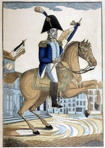 Equestrian portrait of General Lafayette, Commander-in-Chief of the National Guard of France بواسطة المدرسة الفرنسية