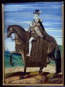 صورة الفروسية لهنري الرابع (1553-1610) بواسطة المدرسة الفرنسية