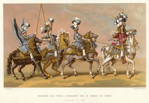 Escadron des Turcs, Commande par le Prince de Conde (chromolitho) بواسطة المدرسة الفرنسية