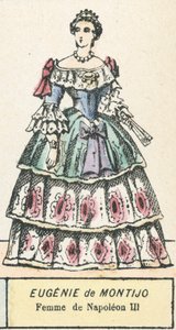 Eugenie de Montijo ، Femme de Napoleon III (نقش ملون) بواسطة المدرسة الفرنسية