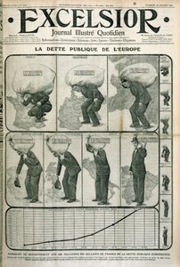 الدين العام الأوروبي ، غلاف مجلة Excelsior ، 23 يناير 1914 بواسطة المدرسة الفرنسية