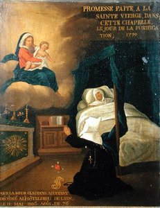 Ex voto for Sister Claudine Aguetant ، التي توفيت في مستشفى ليون العام بواسطة المدرسة الفرنسية