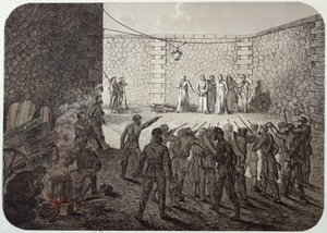 إعدام الرهائن خلال الكومونة ، 1871 بواسطة المدرسة الفرنسية