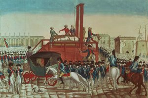 إعدام لويس السادس عشر (1754-93) 21 يناير 1793 (انظر أيضًا 154902) بواسطة المدرسة الفرنسية