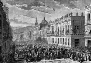 بعثة من المكسيك (1861-1867): دخول الجنرال فرانسوا أشيل بازين (فرانسوا أشيل) بواسطة المدرسة الفرنسية