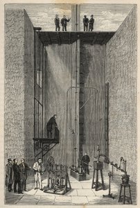 تجربة هنري فيكتور ريجنولت (1810 - 1878) - هنري فيكتور ريغنولت في كلية فرنسا - نقش في "" العلوم الموضوعة على باب الجميع - الفيزياء والكيمياء "بواسطة Alexis Clerc. أواخر القرن التاسع عشر. مجموعة خاصة. بواسطة المدرسة الفرنسية