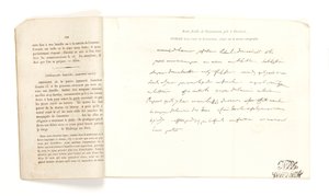 مقتطف من خطاب من بونابرت ، من Portefeuille de Buonaparte pris à Charleroi في ١٨ يونيو ١٨١٥ (قلم وحبر على ورق) بواسطة المدرسة الفرنسية