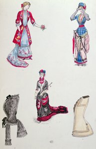 أزياء عام 1880 بواسطة المدرسة الفرنسية