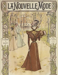 لوحة أزياء ، رسم توضيحي للغلاف من La Nouvelle Mode ، 12 ديسمبر 1897 بواسطة المدرسة الفرنسية