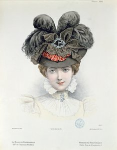 لوحة الموضة من La Modiste Universelle ، فبراير 1898 بواسطة المدرسة الفرنسية