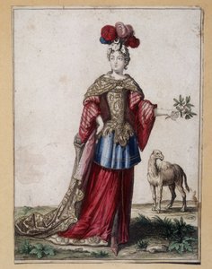 Female ballet costume - engraving بواسطة المدرسة الفرنسية