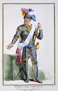 فرناند كورتيز (1485-1547) ، محفور بواسطة بيير دوفلوس (1742-1816) ، 1780 (نقش نحاسي) بواسطة المدرسة الفرنسية