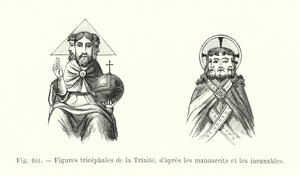 أشكال ثلاثية الرؤوس من ترينيداد ، بعد المخطوطات و incunabula (النقش) بواسطة المدرسة الفرنسية