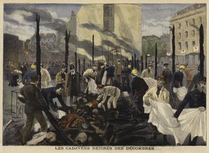 حريق في بازار دي لا تشاريت ، باريس ، 1897 بواسطة المدرسة الفرنسية