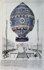 أول رحلة بشرية لـ Pilâtre de Rozier في 21 نوفمبر 1783 بواسطة المدرسة الفرنسية