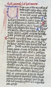 الصفحة الأولى من مخطوطة Lois d'amour "" Leys d'amors "" "1356 (مكتوبة باللاتينية) - في" Monument de la litterature romane "بقلم Adolphe Gatineau-Arnoud بواسطة المدرسة الفرنسية