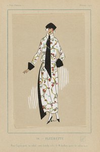 فلوريت ، حانة. 1922 طباعة الاستنسل. بواسطة المدرسة الفرنسية