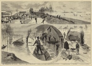 الفيضانات في فرنسا ، 1897 بواسطة المدرسة الفرنسية
