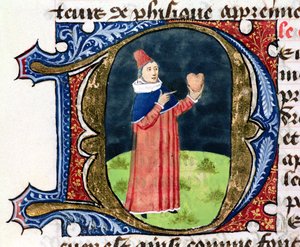 صفحة ٣٨ ظ القلب ، من Traite de Medecine بواسطة Aldebrande de Florence ، 1356 بواسطة المدرسة الفرنسية