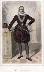 صورة قدم هنري الرابع (1553 - 1610) بالسيف. بواسطة المدرسة الفرنسية