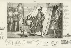 فرانسيس الأول من فرنسا يطلب الفارس من قبل Chevalier Bayard بعد الفوز في معركة Marignano ، إيطاليا ، 1515 بواسطة المدرسة الفرنسية