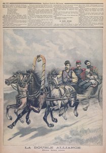 التحالف الفرنسي الروسي ، توضيح من لو بيتيت جورنال ، 1893 بواسطة المدرسة الفرنسية