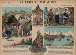 الحرب الفرنسية السيامية ، 1893 بواسطة المدرسة الفرنسية