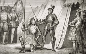 فرانسيس الأول (1494-1547) حصل على لقب الكابتن بايارد بعد معركة ماريجنانو ، من "هيستوار دي فرانس" من قبل كولارت ، نُشر عام 1840 بواسطة المدرسة الفرنسية